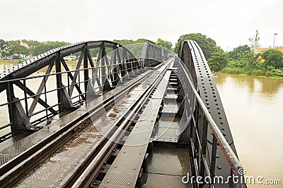 The River Kwai Bridge, Death railway bridge Stock Photo