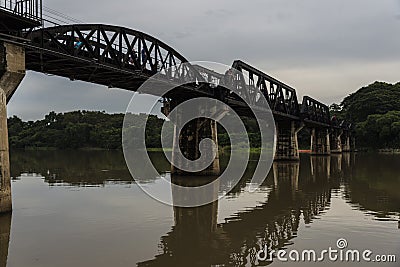 River Kwai Bridge, Kanjanaburi World War 2 historical bridge Editorial Stock Photo