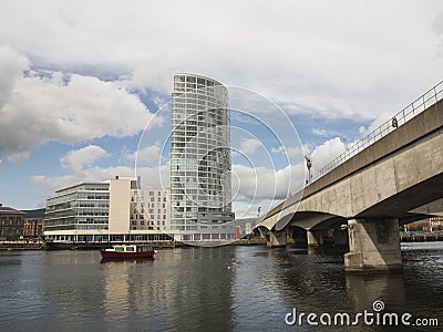 River Lagan Belfast Stock Photo