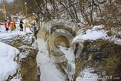 River in Lago-Naki,the West Caucasus plateau Editorial Stock Photo