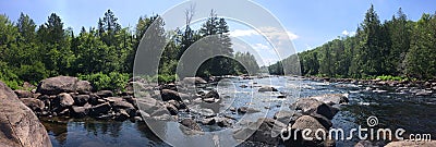 River landscape, Quebec, Canada Stock Photo