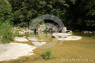 River lauquet in Corbieres, France Stock Photo