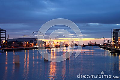 River Liffey At Sunrise Stock Photo