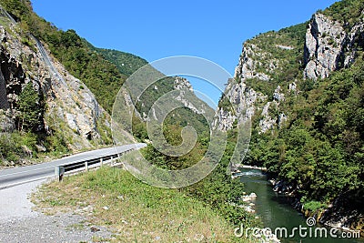 River Lim gorge between Serbia and Montenegro Stock Photo