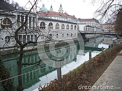 River Ljubljanica Stock Photo