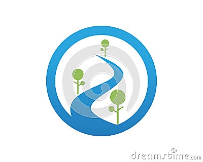 River Logo and symbols icons Template app Vector Illustration