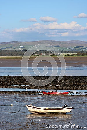 River Lune, Glasson Dock, Clougha Pike, Lancashire Editorial Stock Photo