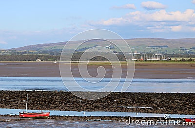 River Lune, Glasson Dock, Clougha Pike, Lancashire Editorial Stock Photo