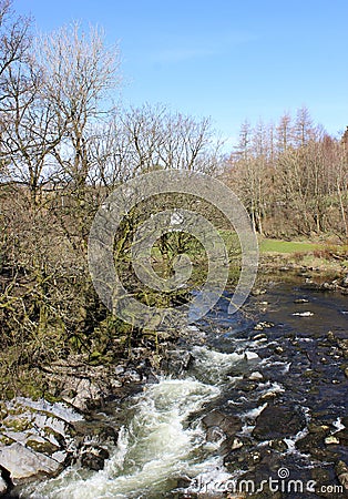 River Lune from Lune's Bridge, Tebay, Cumbria Stock Photo