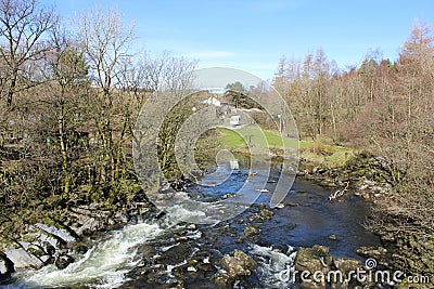 River Lune from Lunes Bridge, Tebay, Cumbria Stock Photo