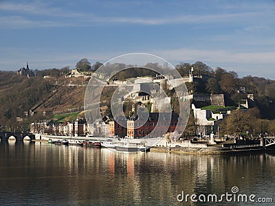 River Meuse in Namur, Belgium Stock Photo