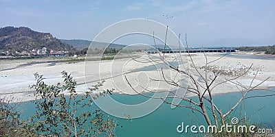 River mountain landscape of haridwar Stock Photo