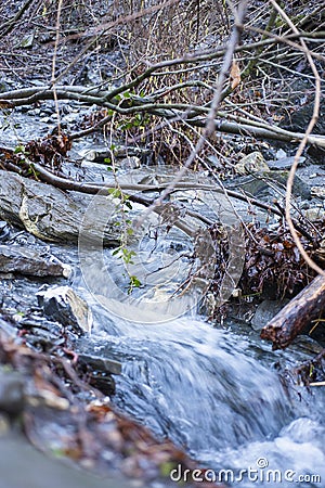 River is a natural flowing watercourse Stock Photo