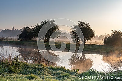 River nene at dawn Stock Photo