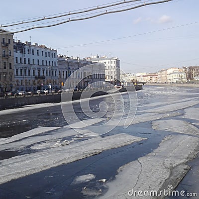 River Newa at St. Petersburg Stock Photo