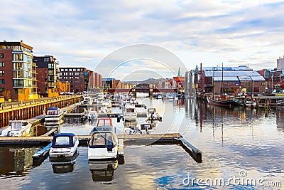 River Nidelva, Trondheim Editorial Stock Photo