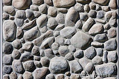 River Rock Wall Stock Photo