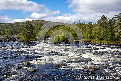 River landscape in Lapland Finland Stock Photo