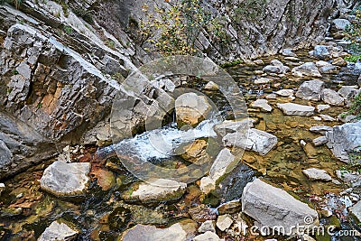 River in Sapadere Canyon, Antalya, Turkey. Stock Photo