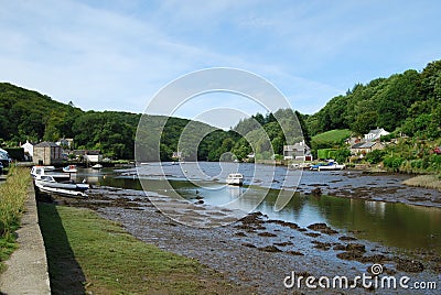 River scene at Lerryn Cornwall Stock Photo