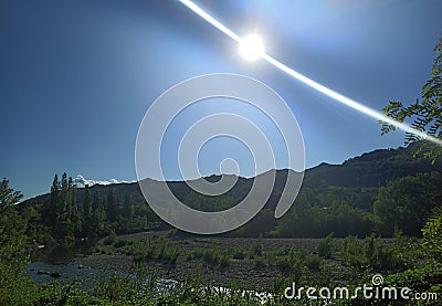 River Setta in Vado Appennino Stock Photo