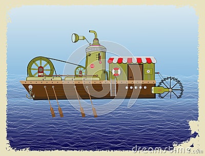 River ship Vector Illustration