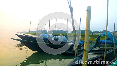 River Side Boat Picture Stock Photo