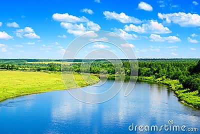 River and summer nature Stock Photo