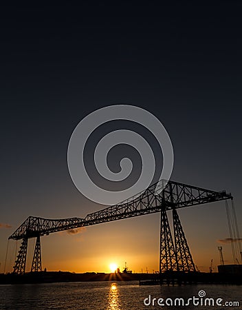 River Tees Transporter bridge Stock Photo