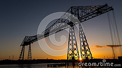 River Tees Transporter bridge Stock Photo