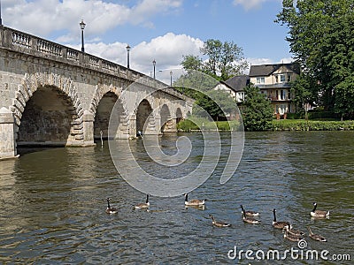 River Thames Bridge Maidenhead England Stock Photo