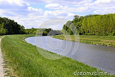 River Thaya on downstream Moravia Stock Photo