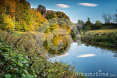 River Till and Twizel Bridge Stock Photo