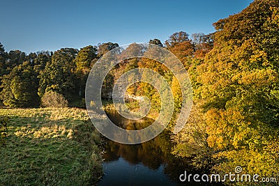 River Till from Twizel Bridge Stock Photo