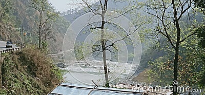 River Tista between mountains Stock Photo