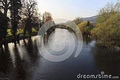 The River Usk Stock Photo