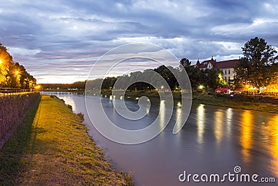 River Uzh, Uzhgorod, Ukraine Stock Photo