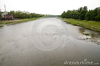 River in Uzhgorod, Ukraine Stock Photo