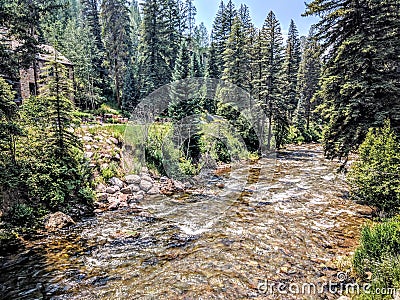 River in Vail Colorado Stock Photo