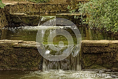 River ver waterfall, St Albans Stock Photo