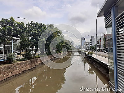 The river is very useful for humans Editorial Stock Photo