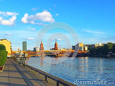 River view Berlin , Germany , Europe Editorial Stock Photo