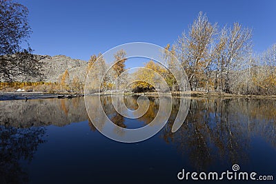 River view in Sinkiang, China Stock Photo