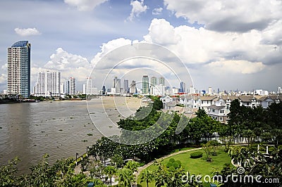 River views of Bangkok. Stock Photo