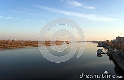 River Volga in Astrakhan Stock Photo