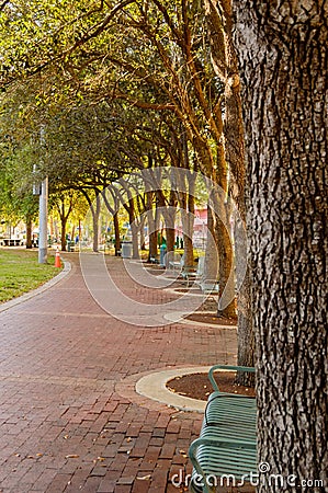 River walk park Stock Photo