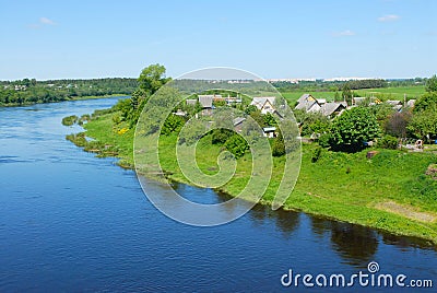 River Western Dvina in Belarus Stock Photo