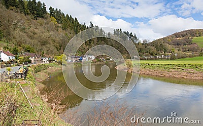River Wye near Tintern Wye Valley uk Stock Photo