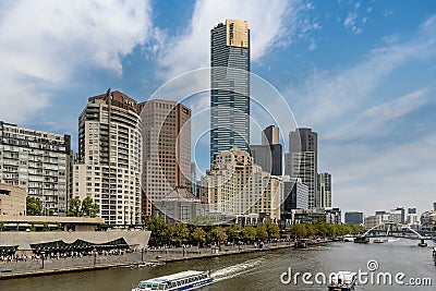 River Yarra and buildings on the Southbank, Melbourne, Australia Editorial Stock Photo