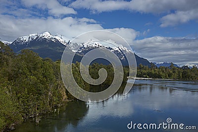 River Yelcho in Patagonia, Chile Stock Photo